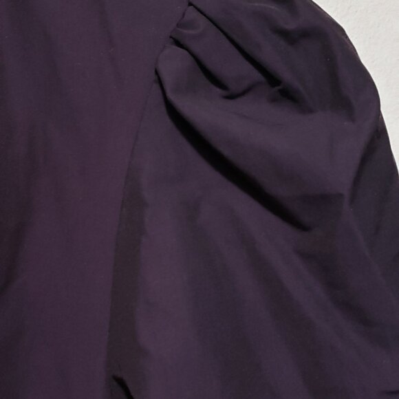 Anthropologie purple trench coat with decorative stitching and buttons - Picture 5 of 13